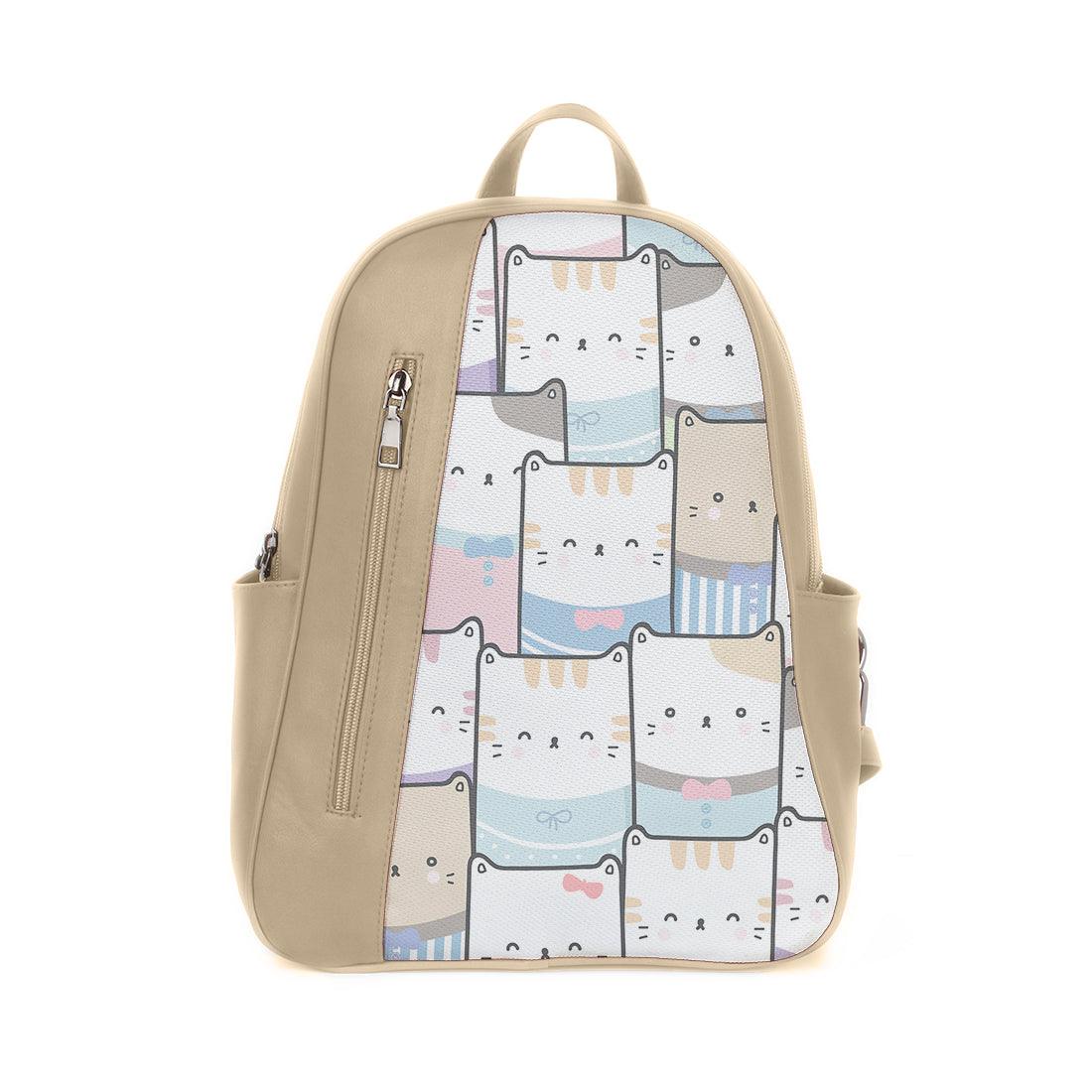 Beige Mixed Backpack Kitty - CANVAEGYPT