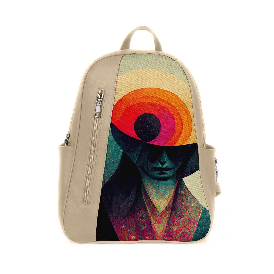 Beige Mixed Backpack Psychedelic - CANVAEGYPT