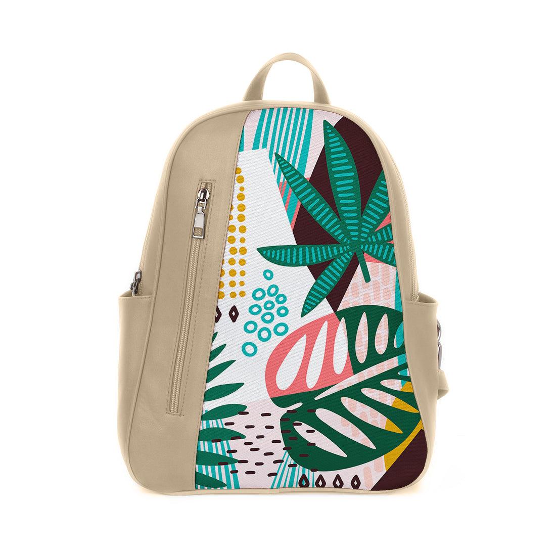 Beige Mixed Backpack Summer Abstract - CANVAEGYPT