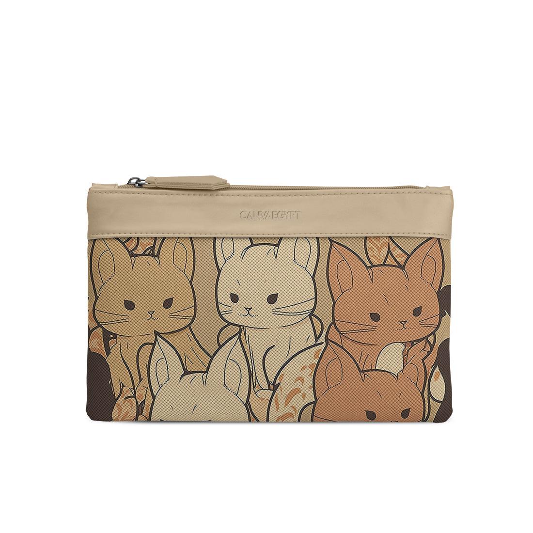 Beige Mixed Pouches Kitties - CANVAEGYPT