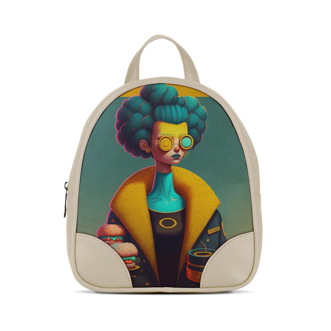 Beige O Mini Backpacks Burger Guard - CANVAEGYPT