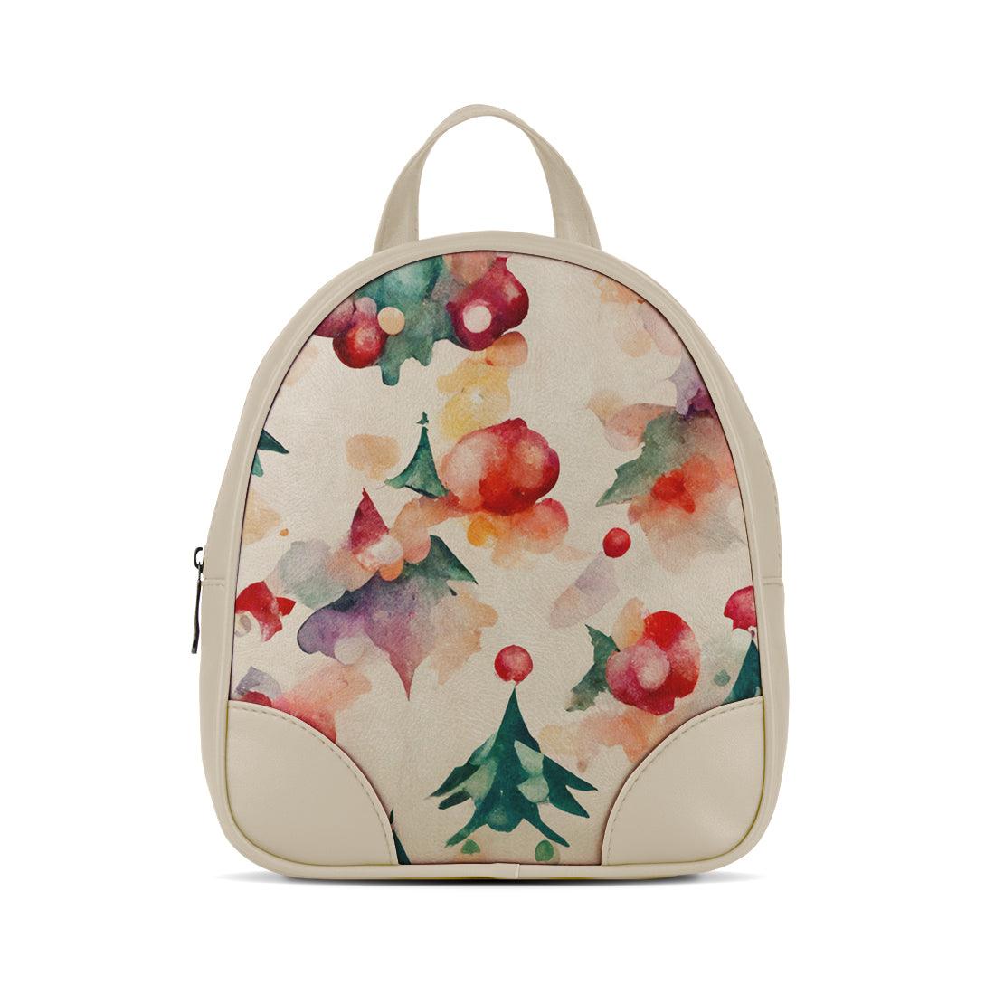Beige O Mini Backpacks Christmas - CANVAEGYPT