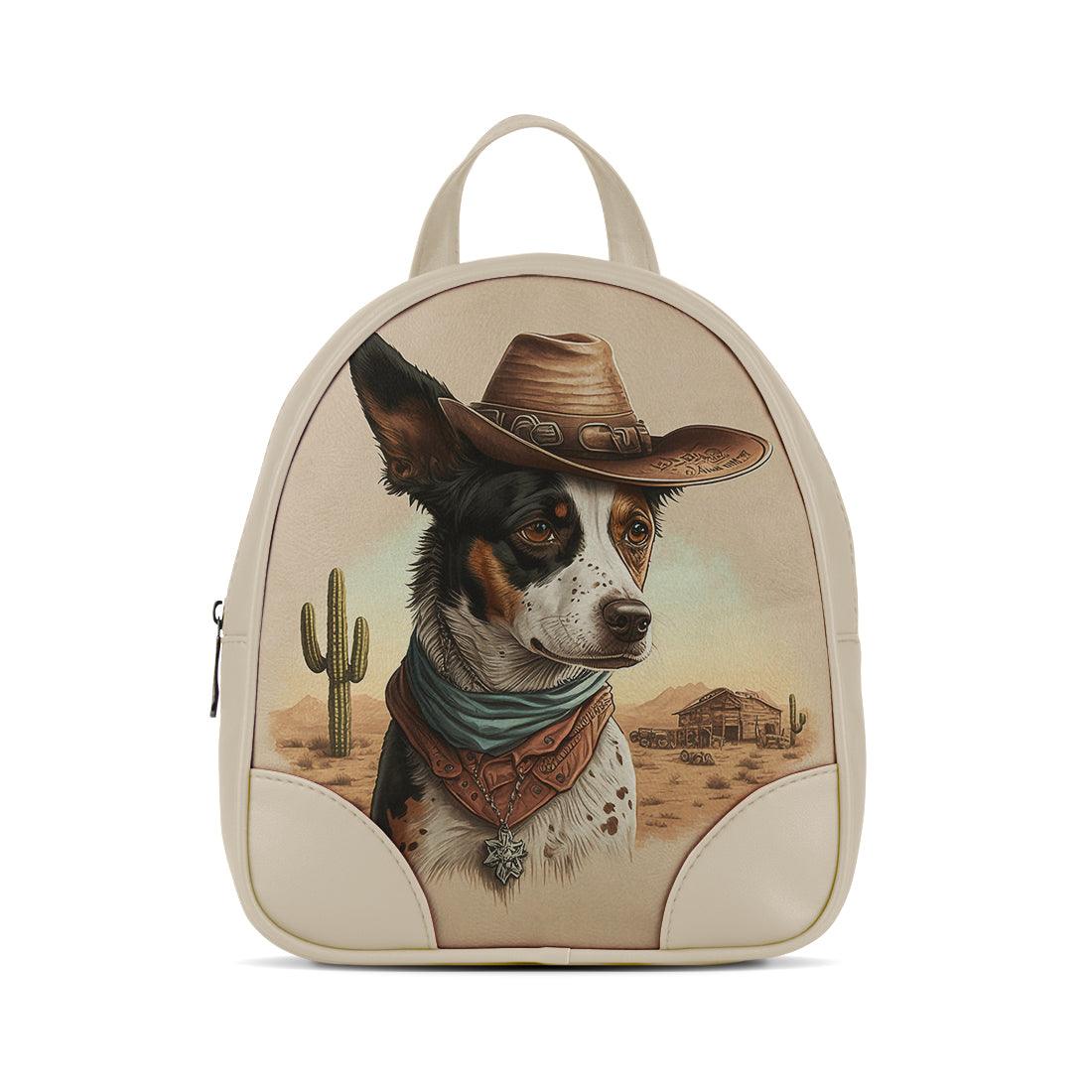 Beige O Mini Backpacks CowDog - CANVAEGYPT