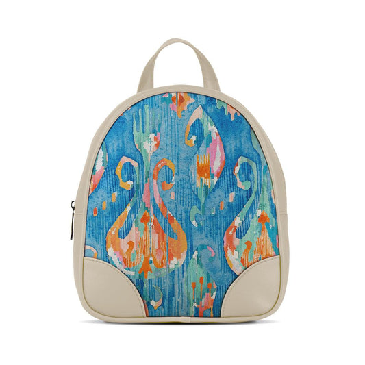 Beige O Mini Backpacks Electric blue - CANVAEGYPT