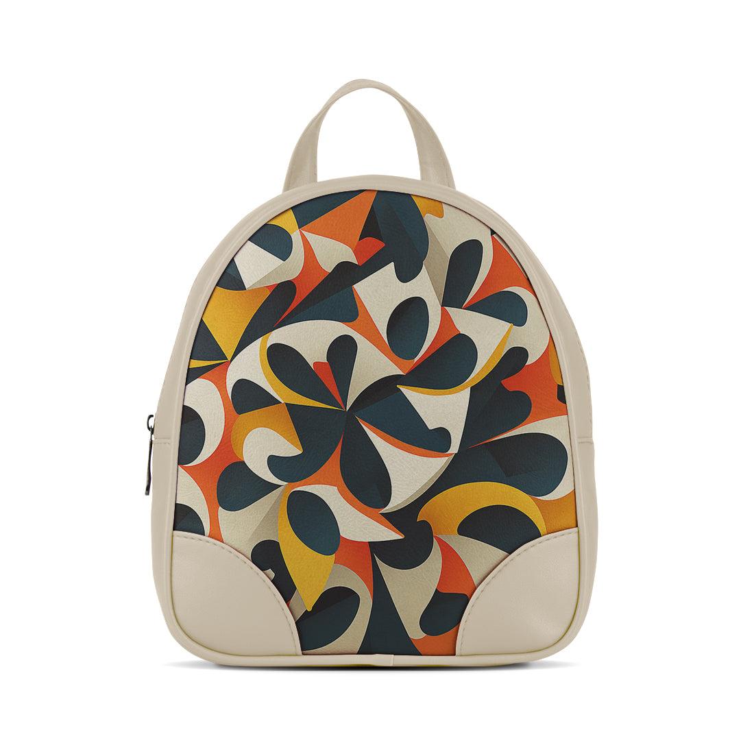 Beige O Mini Backpacks Flowary Loop - CANVAEGYPT