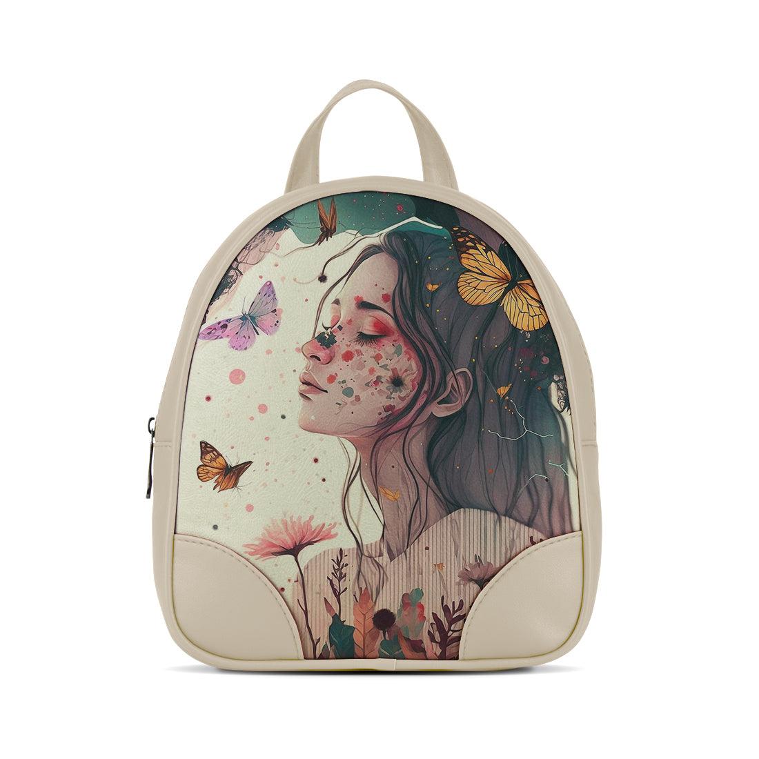 Beige O Mini Backpacks Forest Princess - CANVAEGYPT