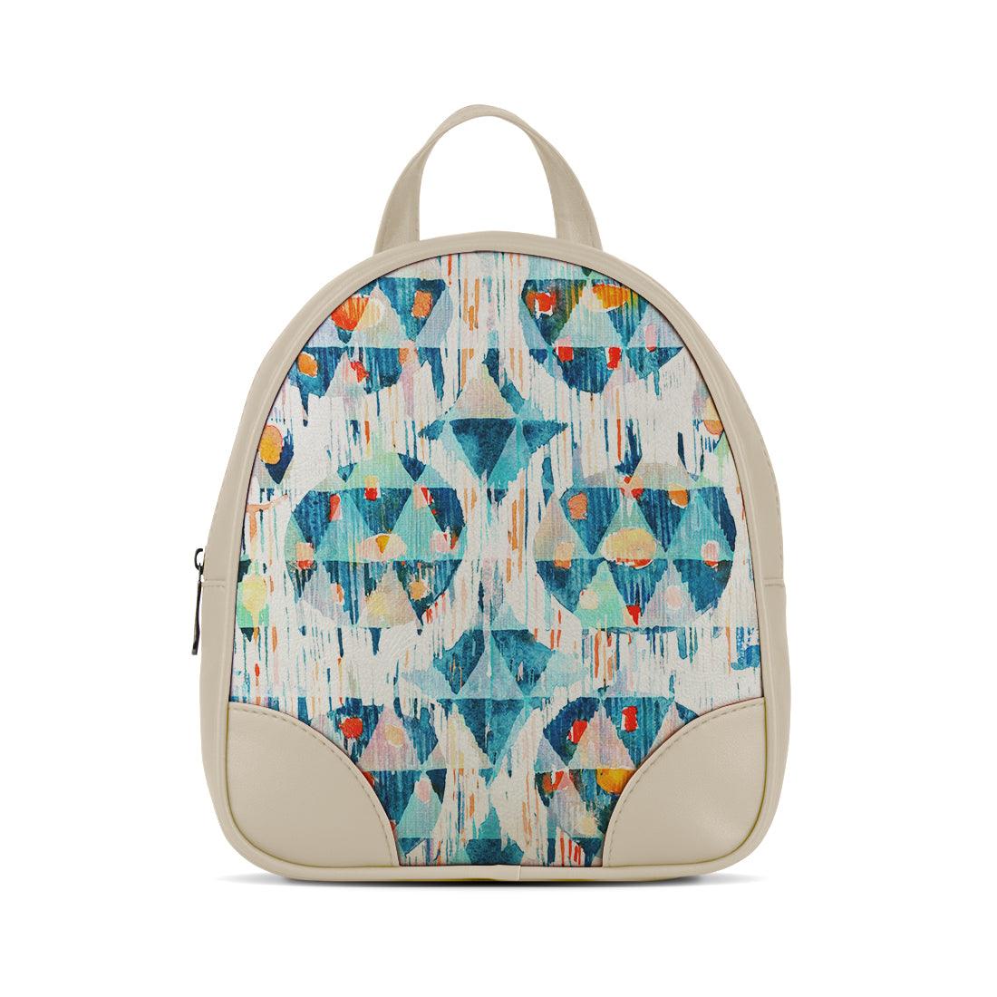 Beige O Mini Backpacks Happy blue - CANVAEGYPT
