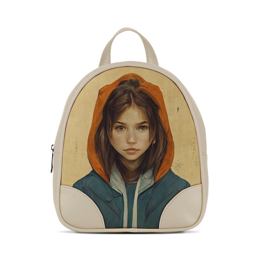 Beige O Mini Backpacks Hoodie Time - CANVAEGYPT