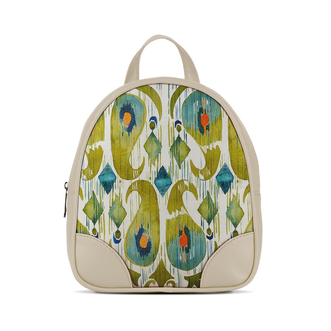 Beige O Mini Backpacks Indian cucumbers - CANVAEGYPT