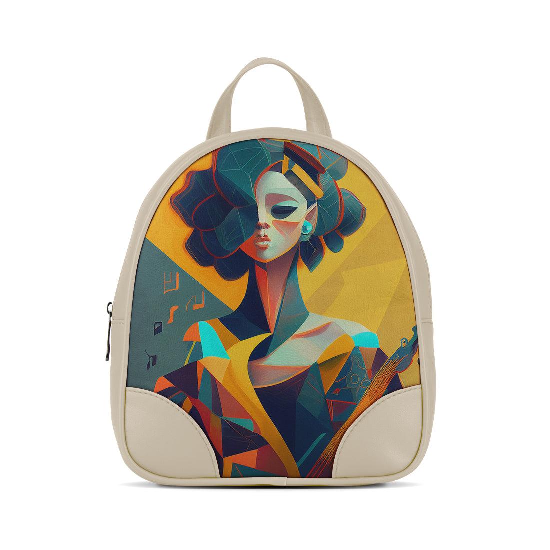 Beige O Mini Backpacks Pixeld Girl - CANVAEGYPT