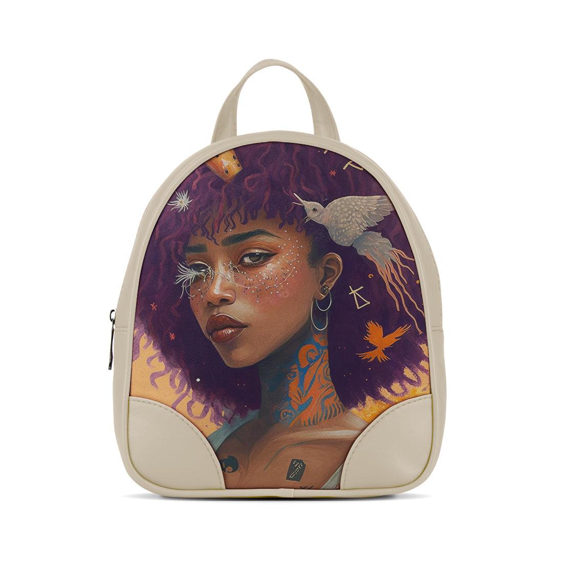 Beige O Mini Backpacks Queen - CANVAEGYPT