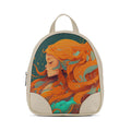 Beige O Mini Backpacks Queen in Orange