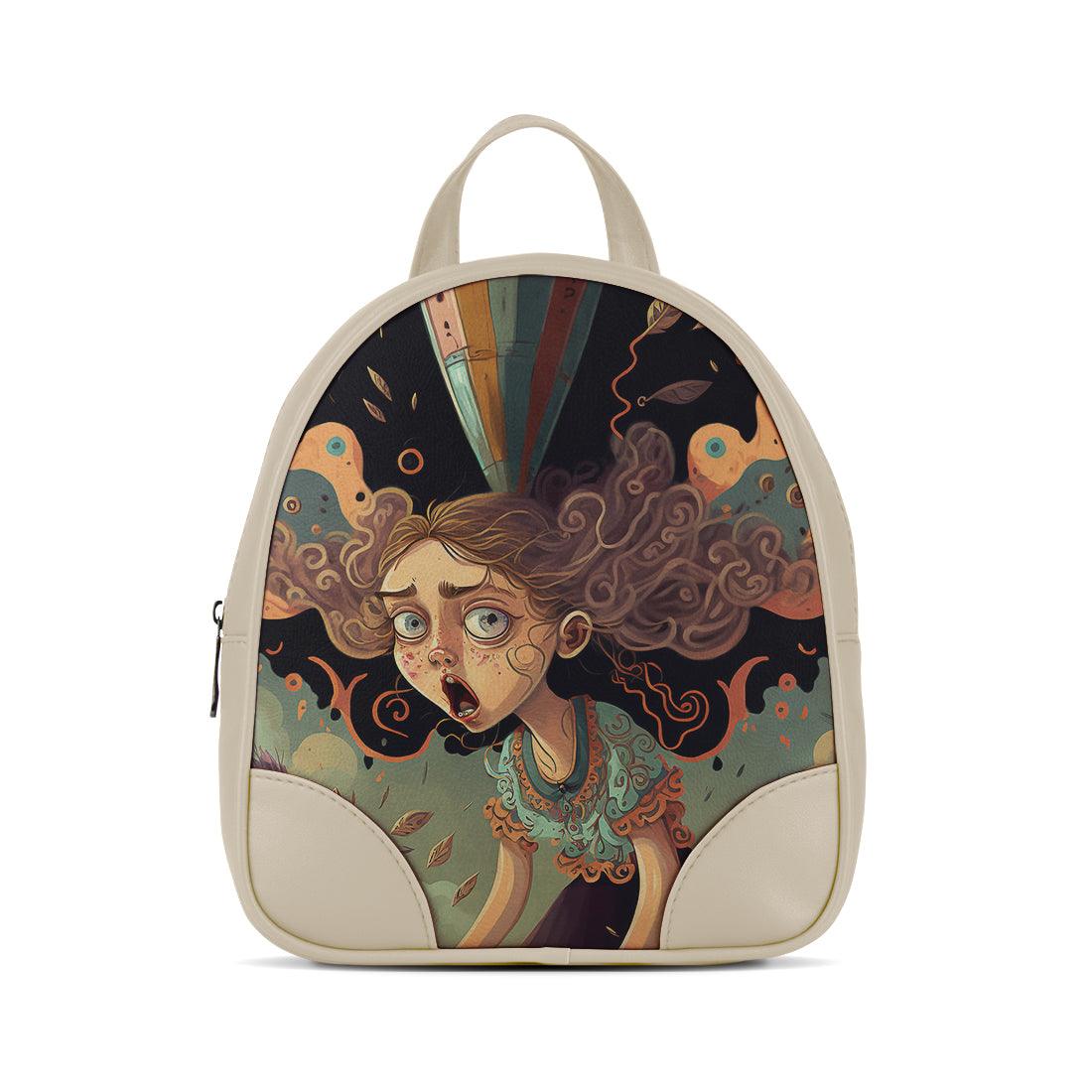 Beige O Mini Backpacks Scarry - CANVAEGYPT