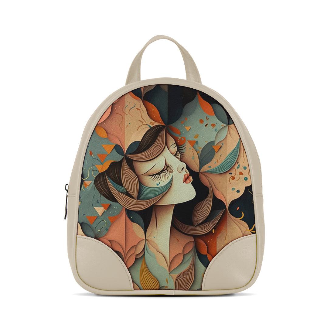 Beige O Mini Backpacks Stuck in mandala - CANVAEGYPT