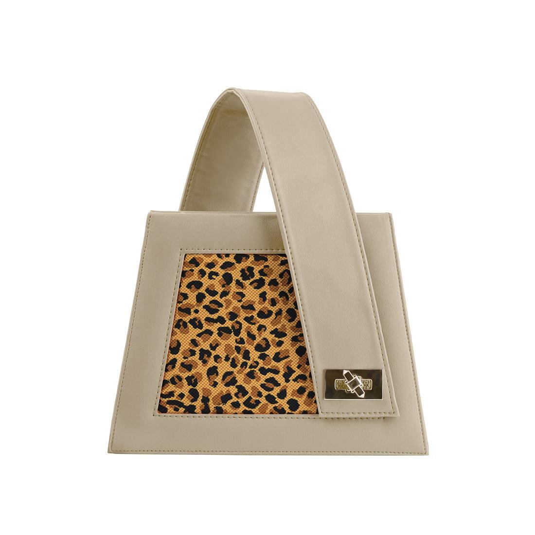 Beige One Handed Bag Cheetah - CANVAEGYPT