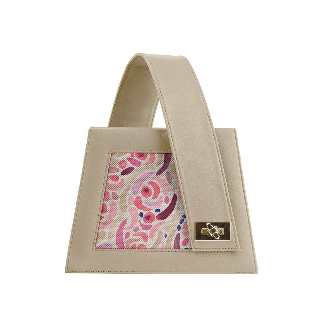 Beige One Handed Bag Pinky - CANVAEGYPT