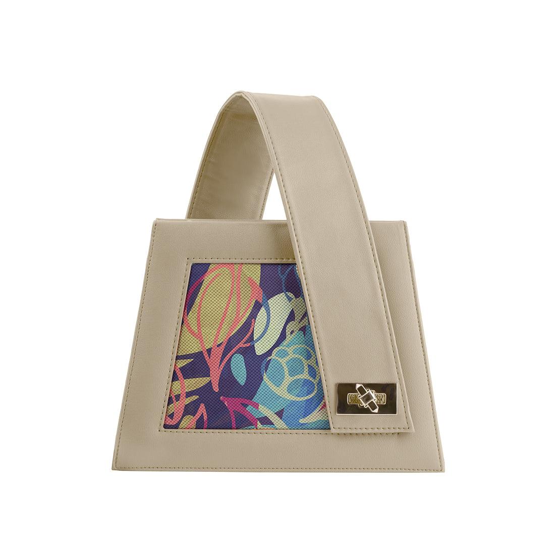 Beige One Handed Bag Sea Herbs - CANVAEGYPT