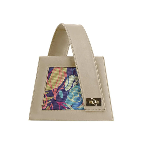 Beige One Handed Bag Sea Herbs - CANVAEGYPT