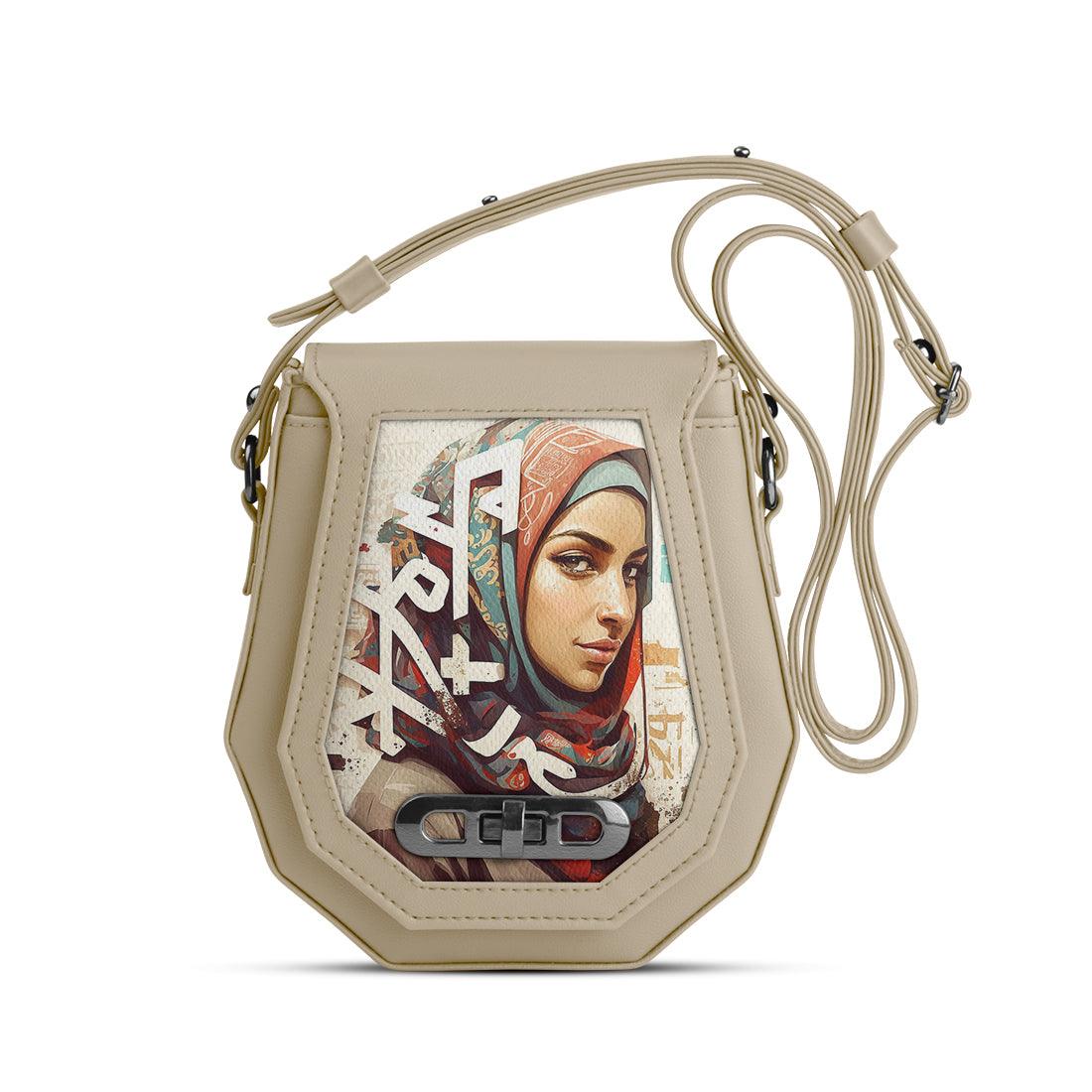 Beige Polygon Crossbags Culture - CANVAEGYPT