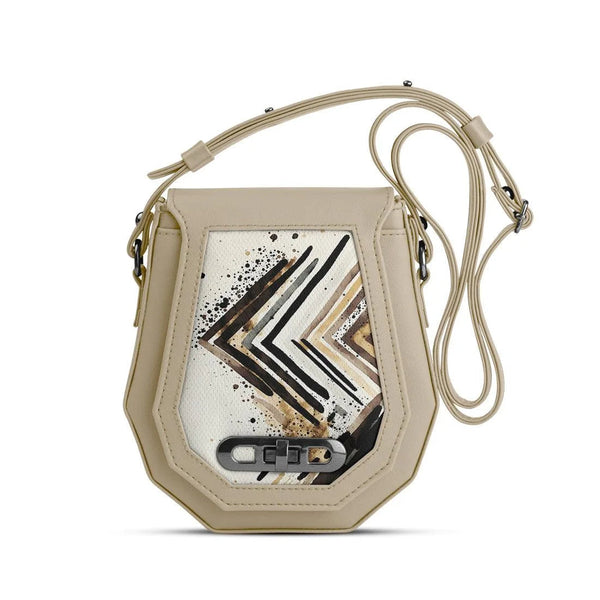 Beige Polygon Crossbags Left - CANVAEGYPT