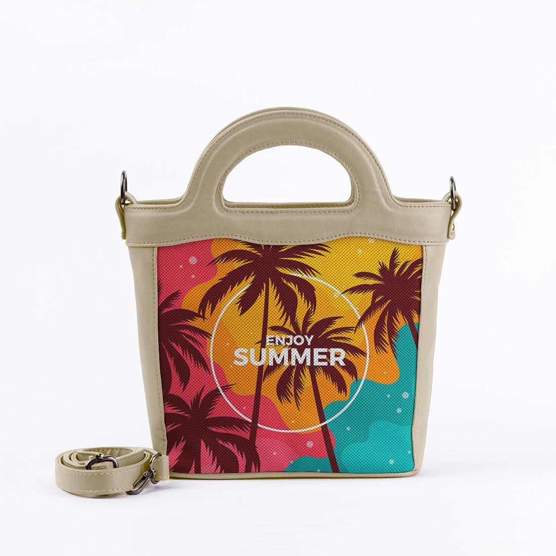 Beige Top Handle Handbag Enjoy Summer - CANVAEGYPT