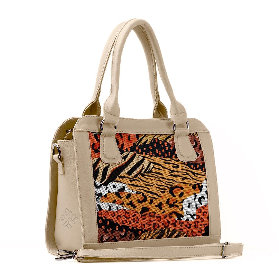 Beige Travel Hobo Bag African Skin - CANVAEGYPT