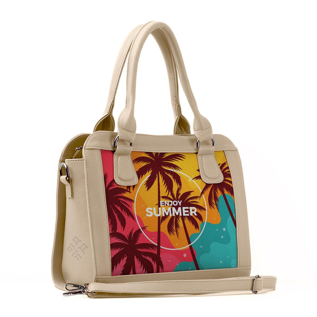 Beige Travel Hobo Bag Enjoy Summer - CANVAEGYPT