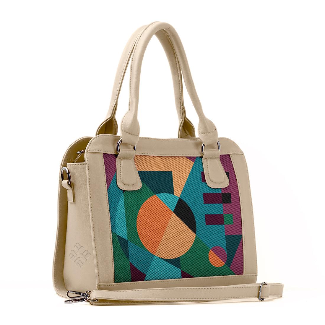 Beige Travel Hobo Bag Geo - CANVAEGYPT