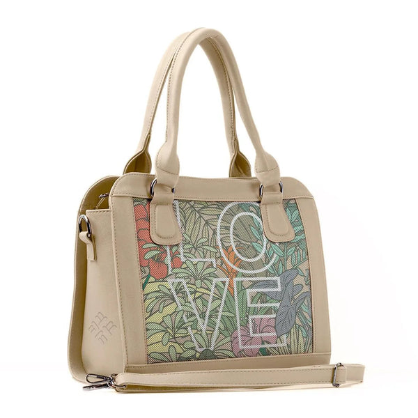 Beige Travel Hobo Bag LOVE - CANVAEGYPT