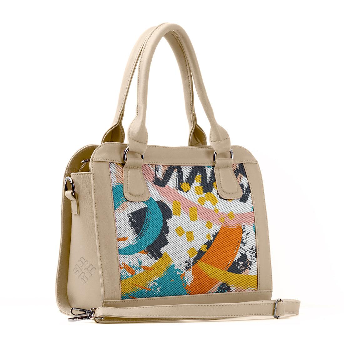 Beige Travel Hobo Bag Paint - CANVAEGYPT