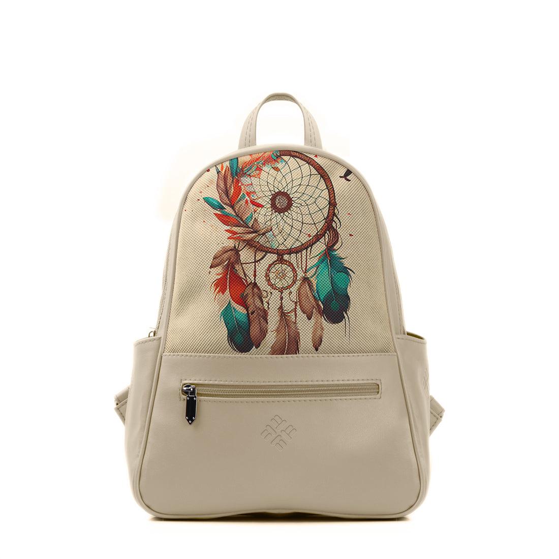 Beige Vivid Backpack Dream Catcher - CANVAEGYPT
