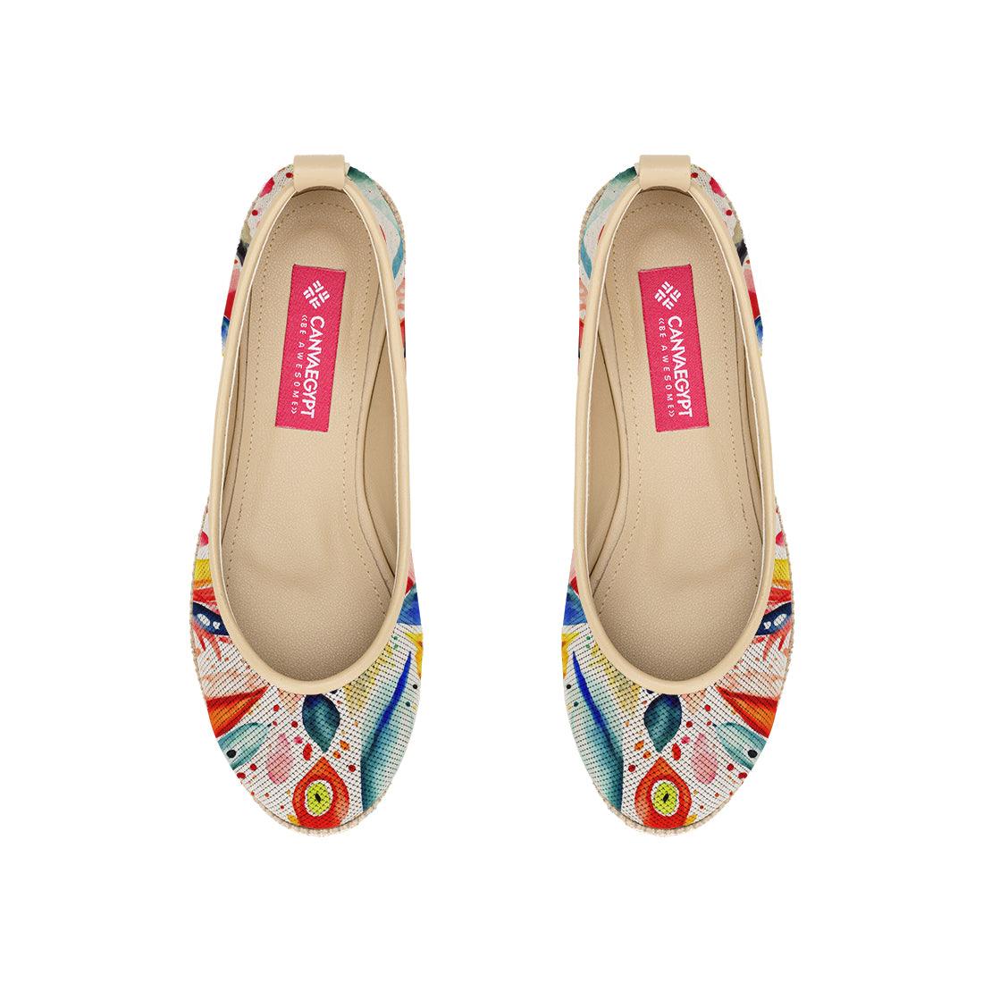 Beige Voyage Round Toe Crossed - CANVAEGYPT