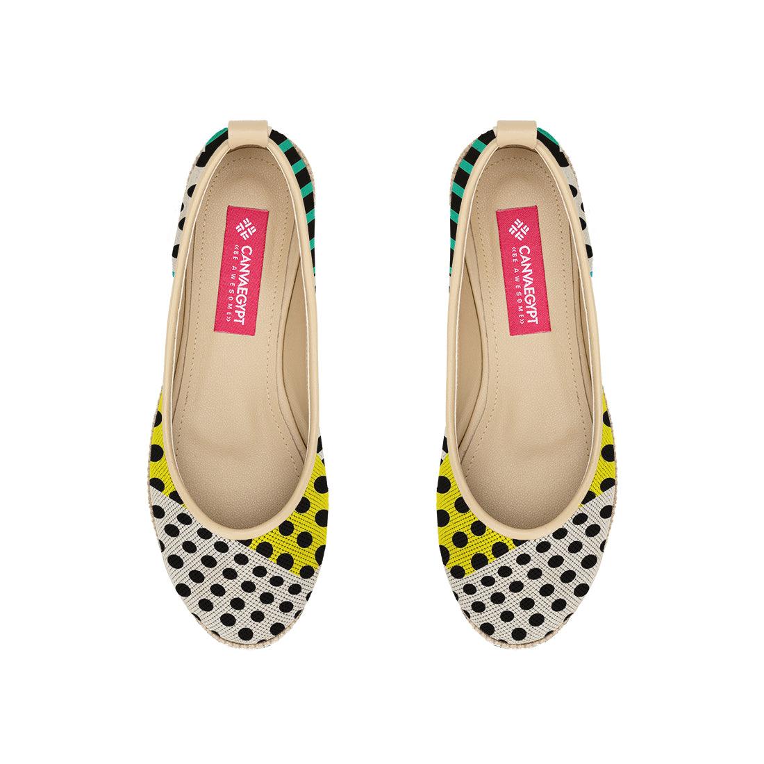 Beige Voyage Round Toe Dotted - CANVAEGYPT