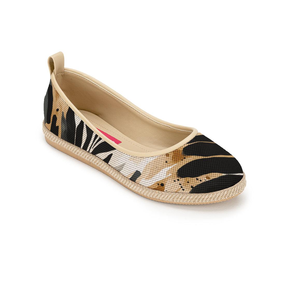 Beige Voyage Round Toe Short Leaf - CANVAEGYPT