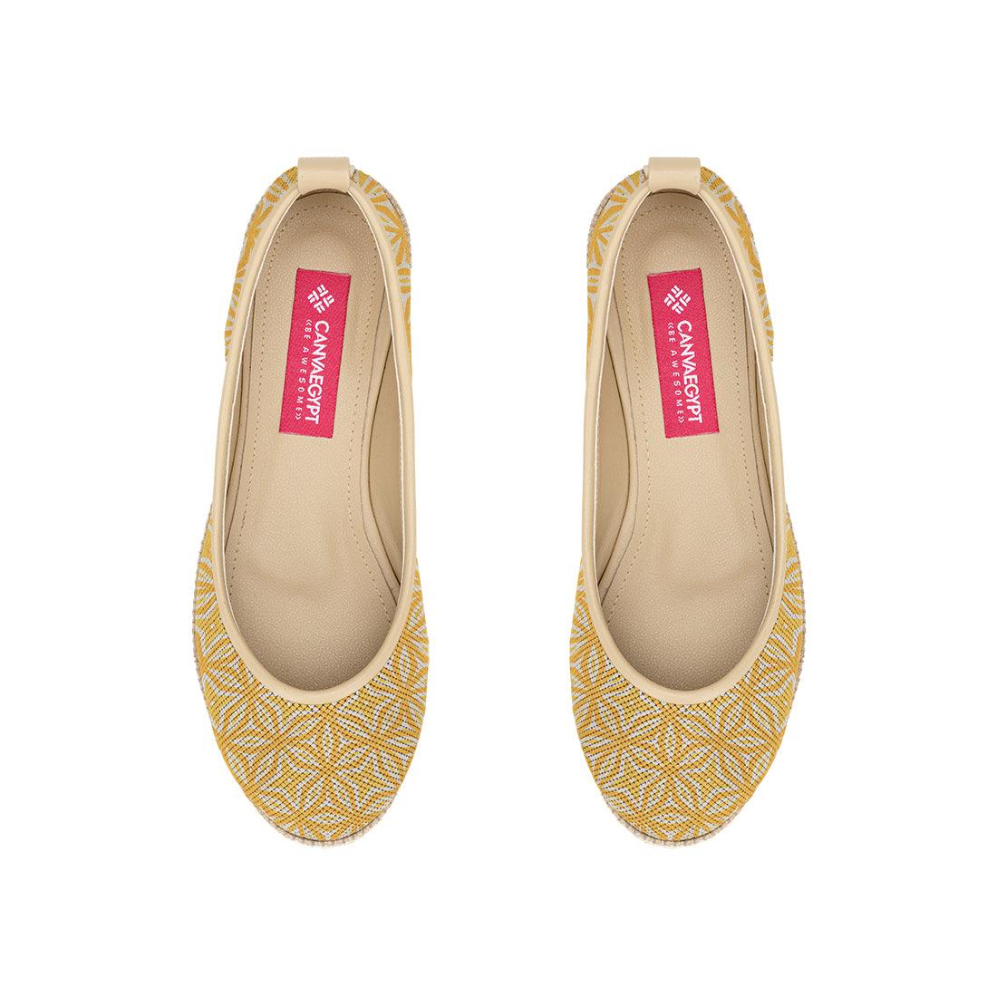 Beige Voyage Round Toe Yellow - CANVAEGYPT
