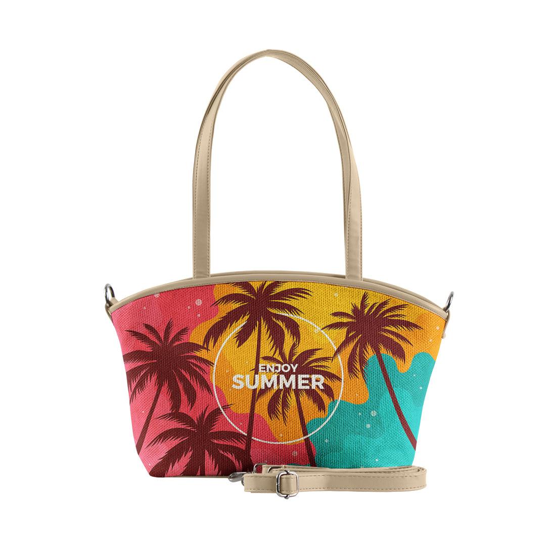 Beige Wide Tote Bag Enjoy Summer - CANVAEGYPT