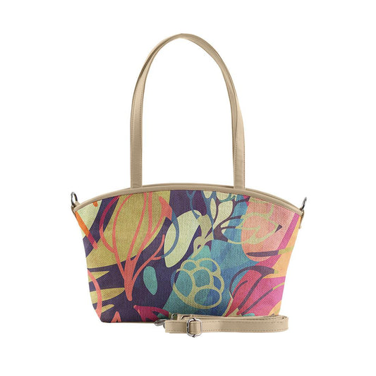 Beige Wide Tote Bag Sea Herbs - CANVAEGYPT