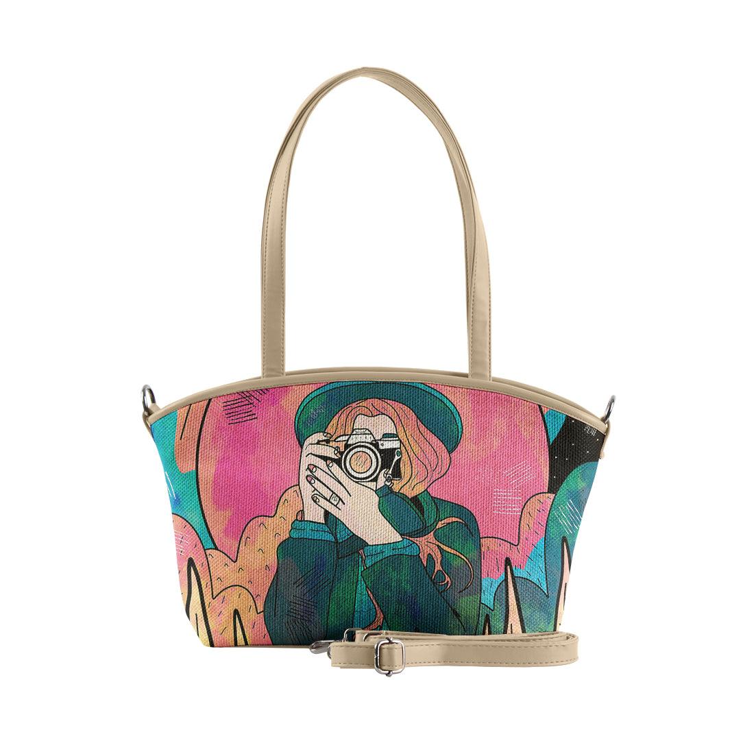 Beige Wide Tote Bag The space photographer - CANVAEGYPT