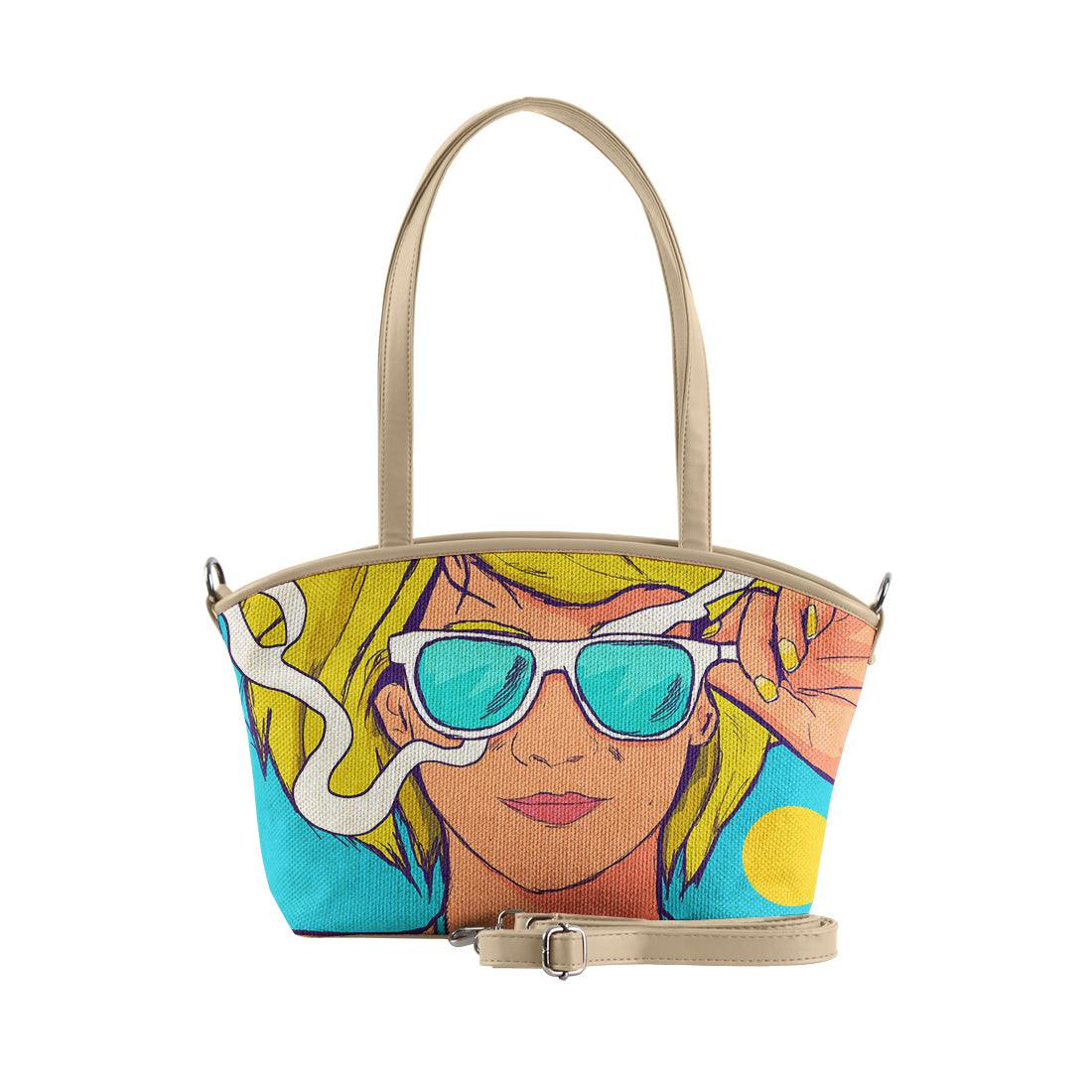 Beige Wide Tote Bag The summer girl - CANVAEGYPT