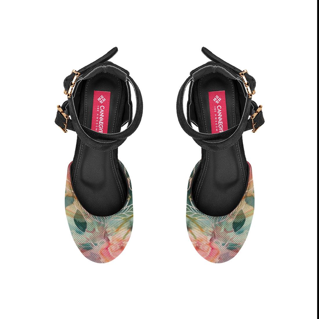 Black Chunky Sandal Flower - CANVAEGYPT