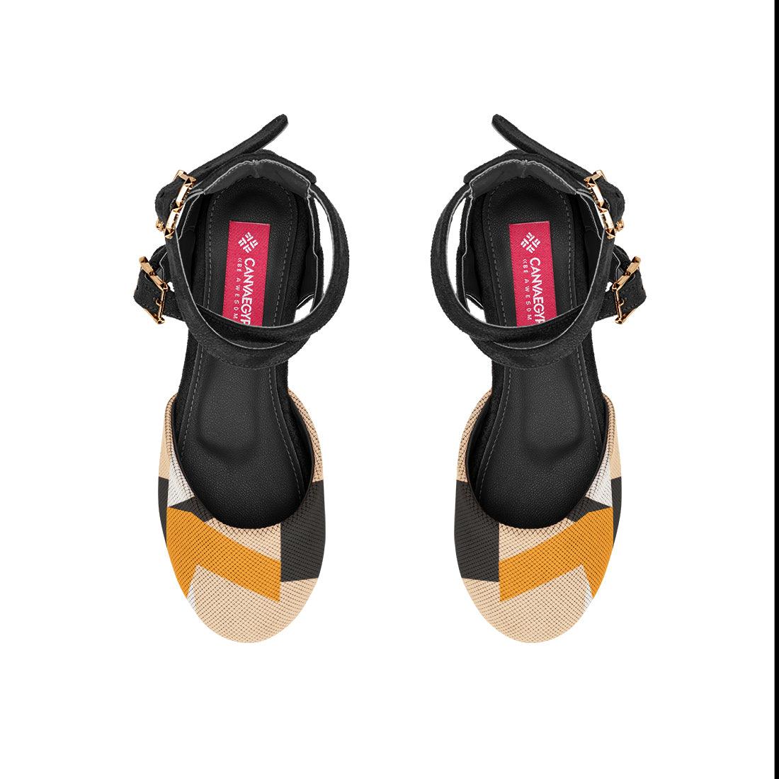 Black Chunky Sandal Geo - CANVAEGYPT