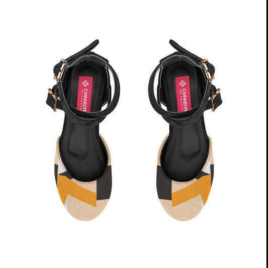 Black Chunky Sandal Geo - CANVAEGYPT