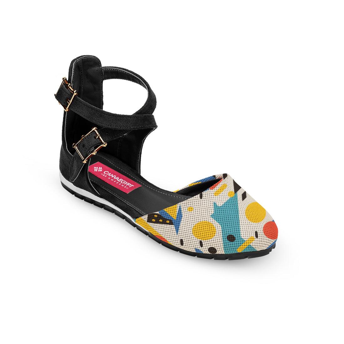 Black Chunky Sandal Pattern - CANVAEGYPT