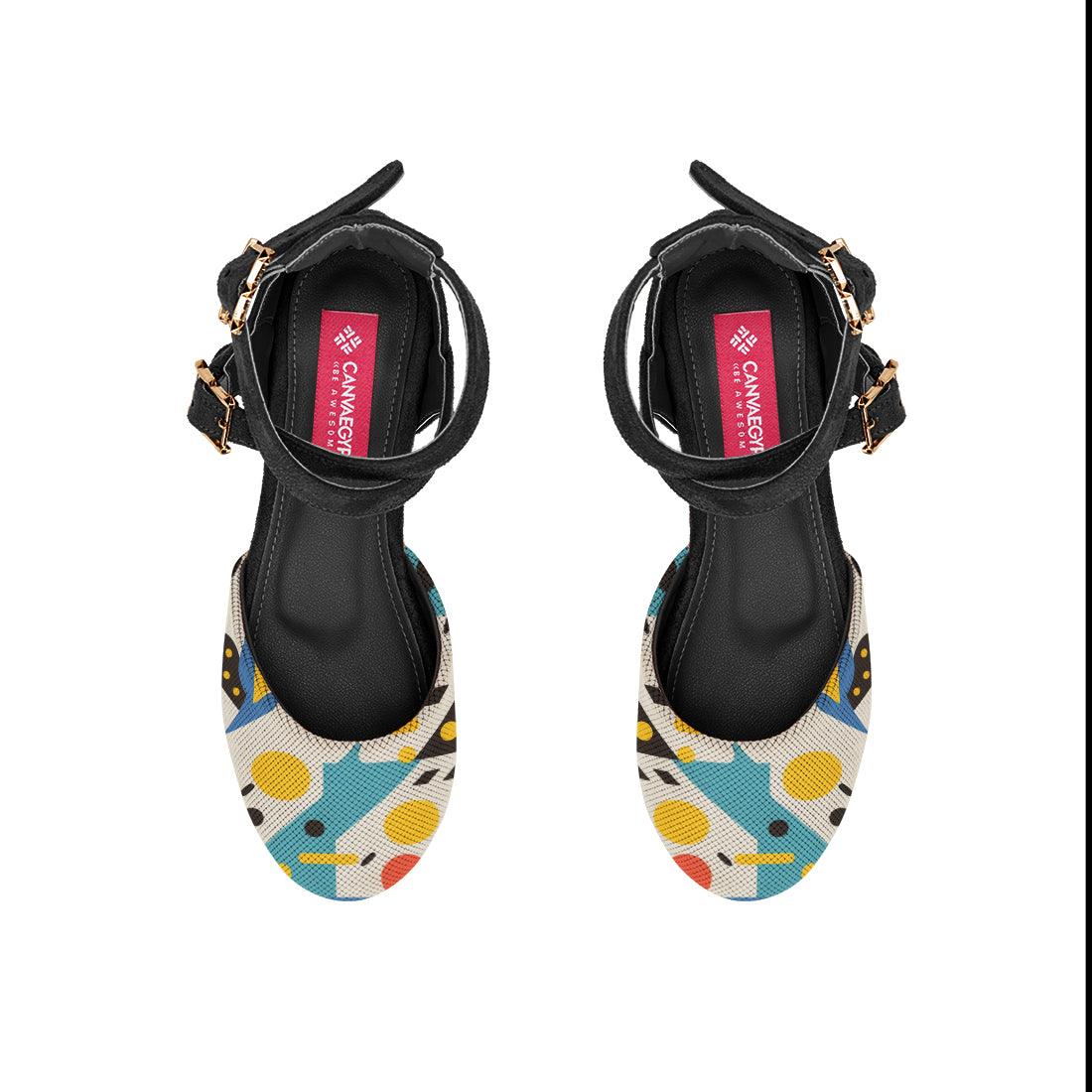 Black Chunky Sandal Pattern - CANVAEGYPT