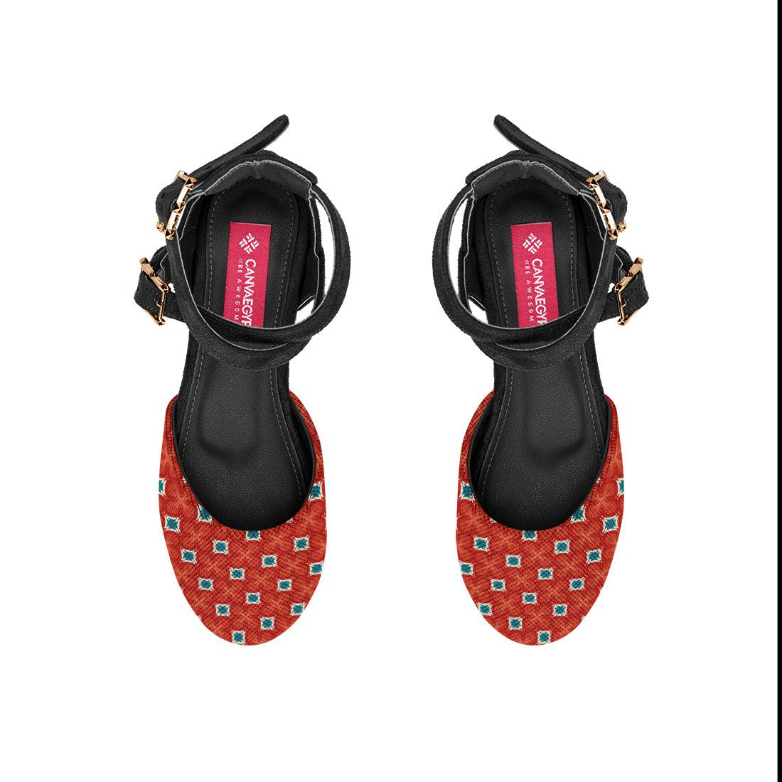Black Chunky Sandal Red Sectors - CANVAEGYPT