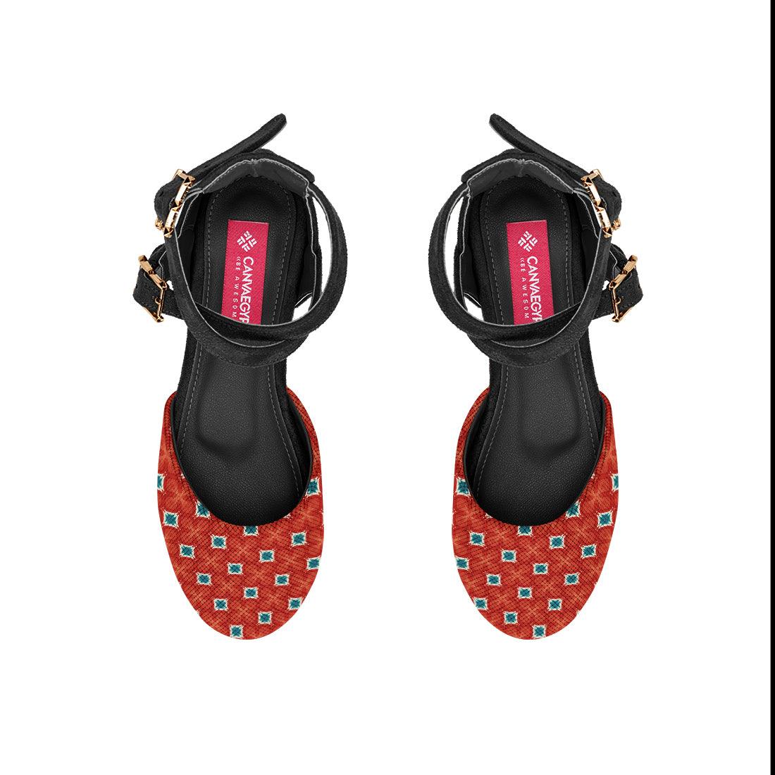Black Chunky Sandal Red Sectors - CANVAEGYPT