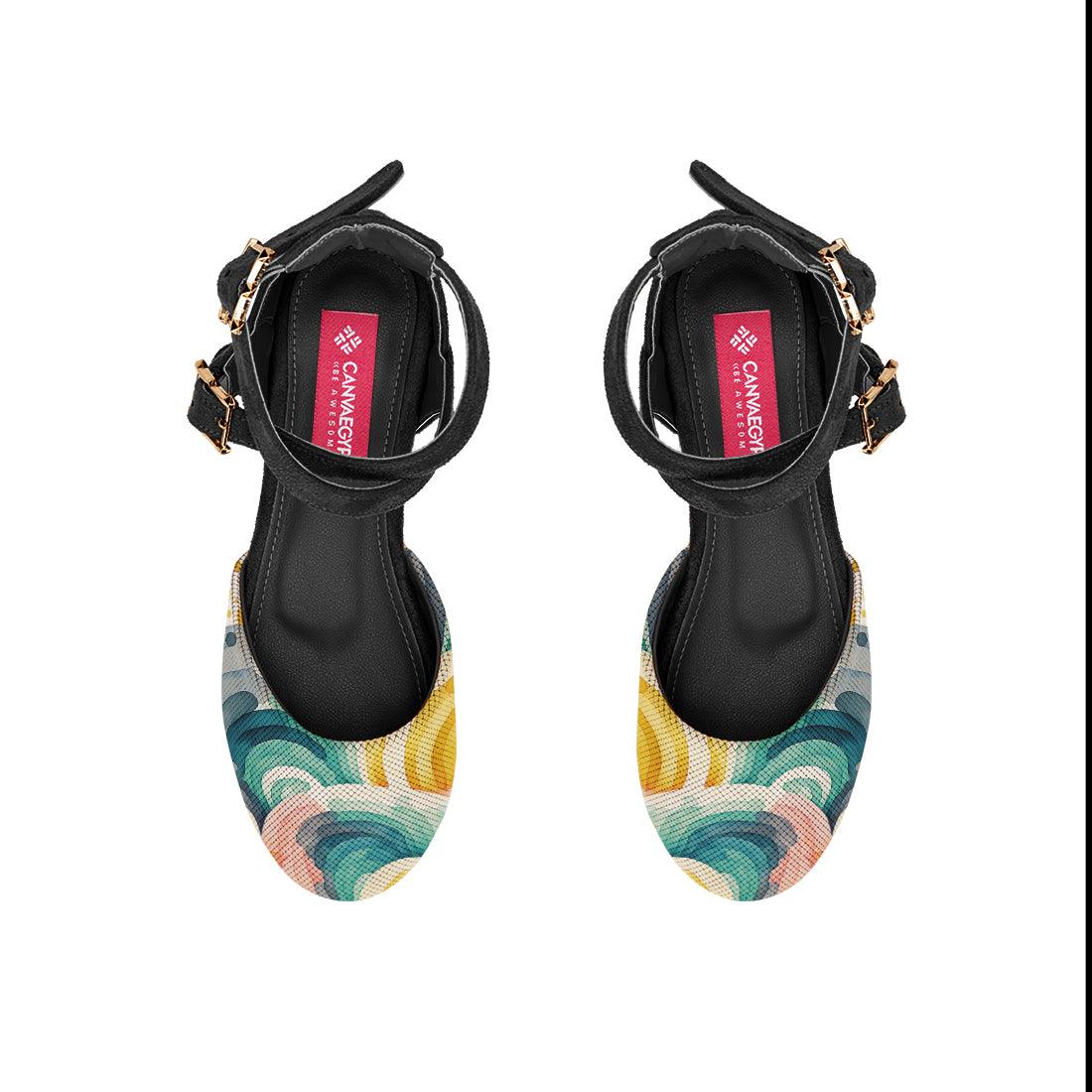 Black Chunky Sandal Scribbles - CANVAEGYPT