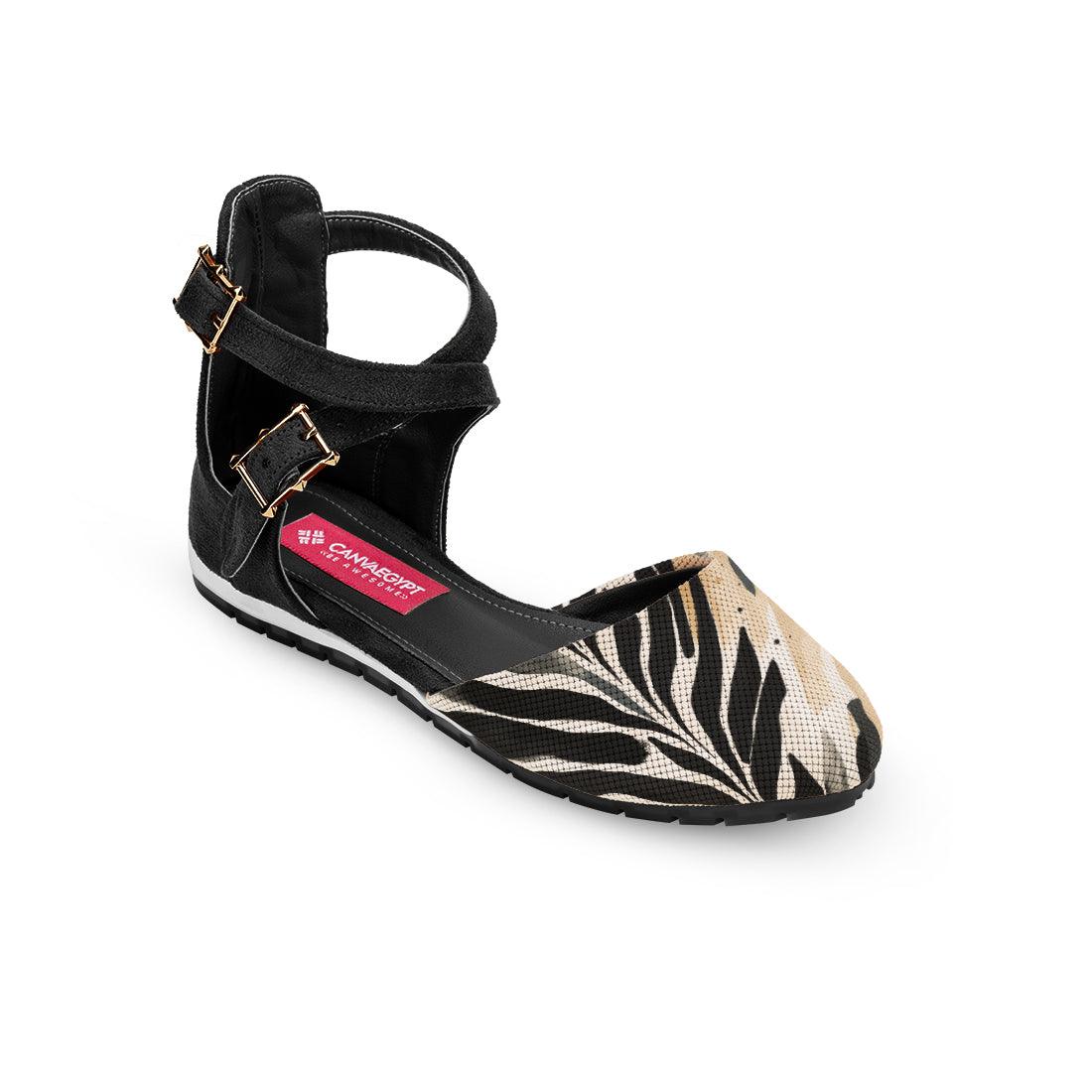 Black Chunky Sandal Short Leaf - CANVAEGYPT