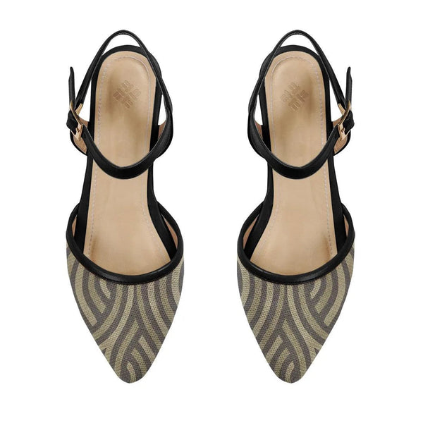 Black Closed Strap Sandal Texture - CANVAEGYPT
