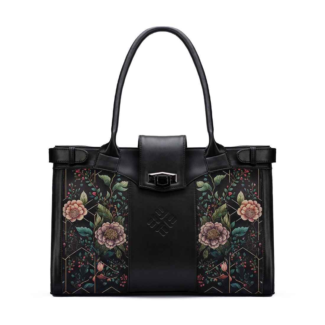 Black Double Handle Floral - CANVAEGYPT